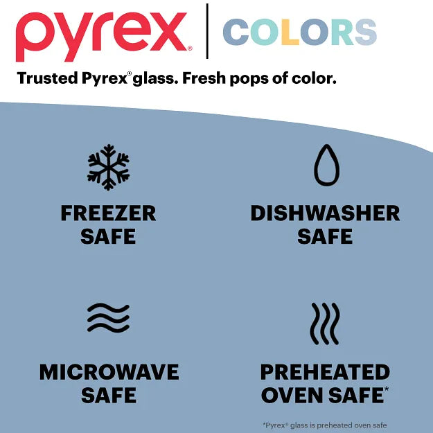 Pyrex® Colors Sculpted Tinted 4-piece Baking Set with Plastic Lids, Smoke - Image 6