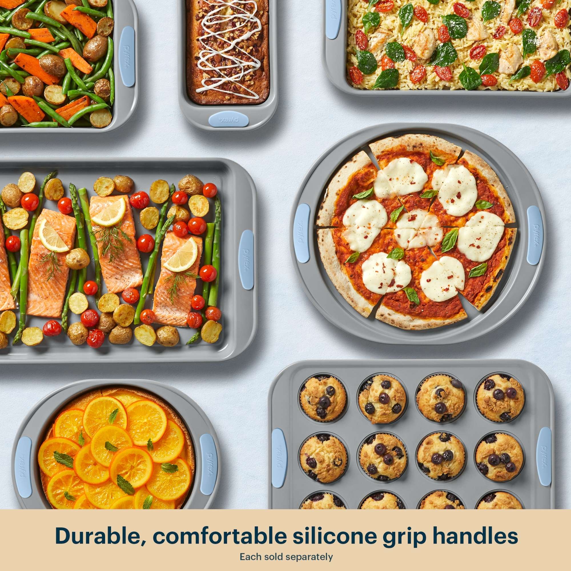 Pyrex® Metal Bakeware 8-Piece Set in Cerulean - Image 5