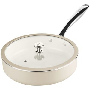 Pyrex® Ceramic Cookware 10.8-in/3.5qt Deep Fry Pan with Lid