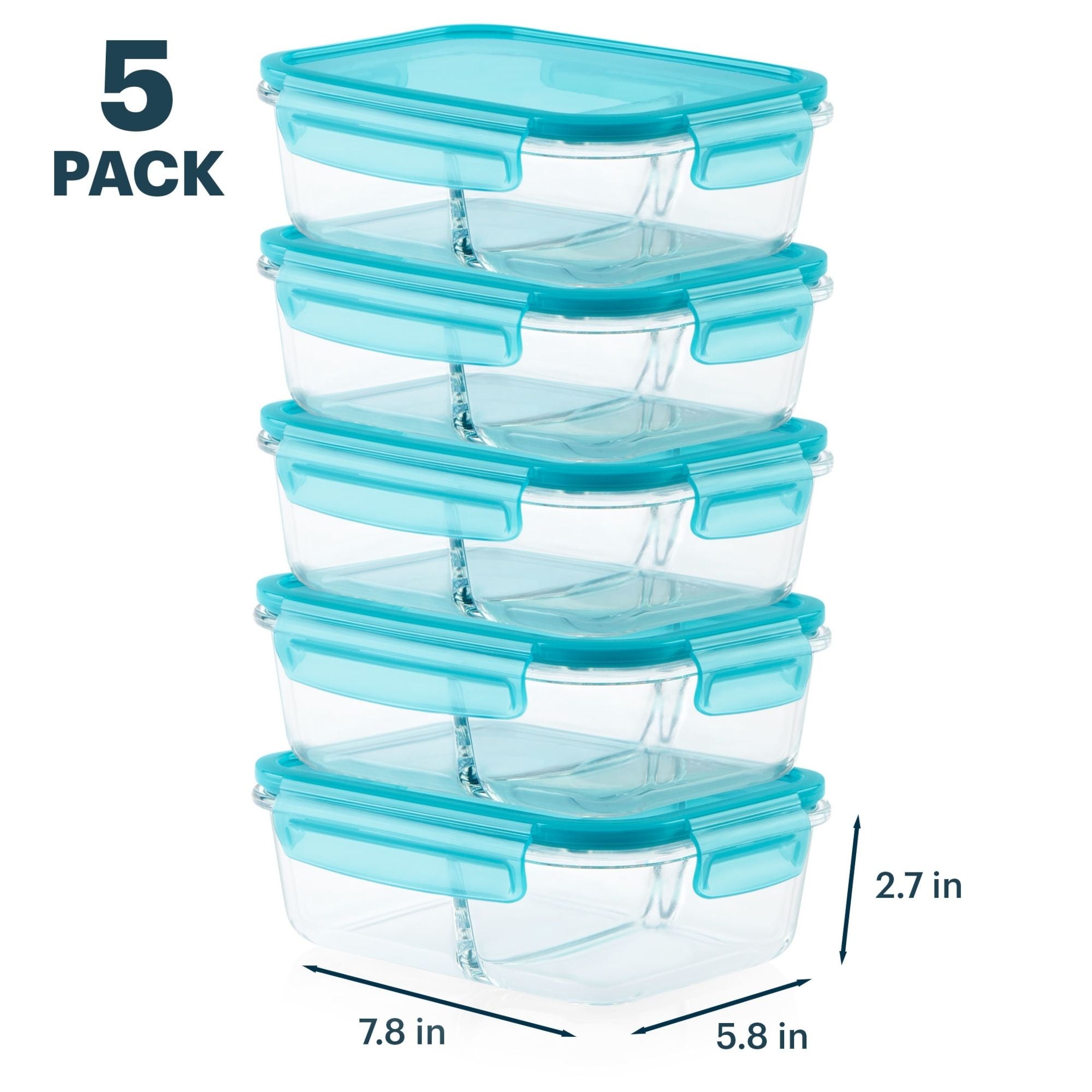 Pyrex® MealBox 10-Piece Divided Storage Set, 4 Cup - Image 2